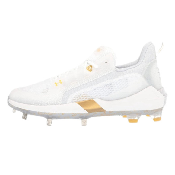 Under Armour Mens Harper 6 Low ST Baseball Cleats white gold size 9 brand new - Picture 2 of 8